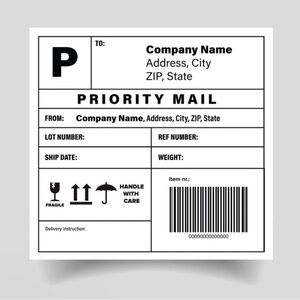 Priority Mail Shipping Label